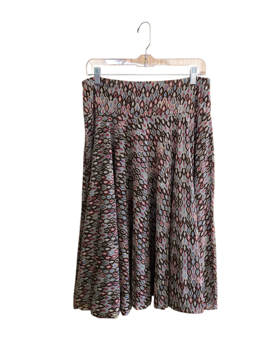 Madison Studio A-Line Midi Skirt in Pink, Blue, Cream, Brown